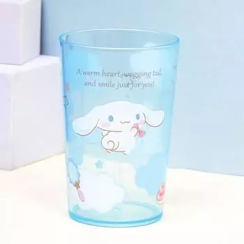 Lilpang Cinnamoroll цветная большая прозрачная чашка, разные цвета, 1 шт.