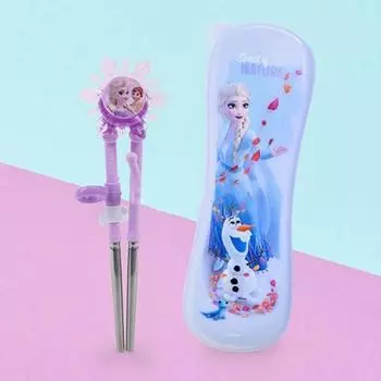 Lilpang Frozen 2 Палочки для еды из нержавеющей стали Snow Wing + набор в футляре FRO6001, разные цвета, 1 комплект