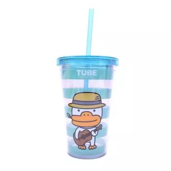Lilpang Kakao Friends Tritan Ice Tumbler, тюбик, 480 мл, 1 шт., Лучший персонаж Кореи