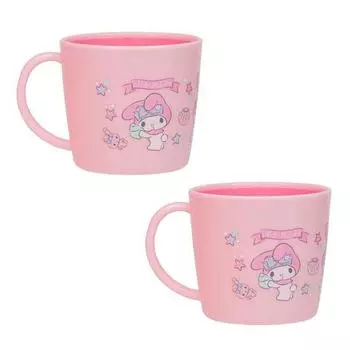 Lilpang My Melody Чашка с двойной цветной ручкой 230мл, разные цвета, 2 шт.