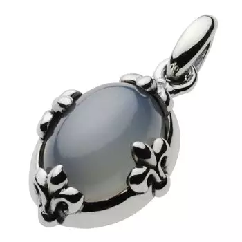 Lily Frame Stone Pendant Moonstone fp0126 [Figmart] [Silver Accessory]