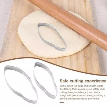 Форма для печенья «Лепесток лилии» из пищевой нержавеющей стали, можно мыть в посудомоечной машине, антипригарное покрытие из металла