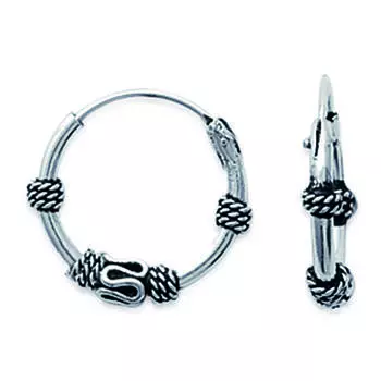 Lily s Treasures [J3874] - Серебряные серьги-кольца Thai - 1. 4 см 1 мм