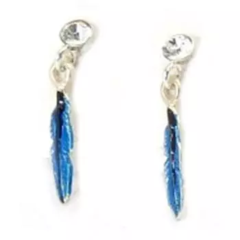 Lily s Treasures [R3312] - Серебряные серьги Cheyennes Silver Blue - 20x3 мм