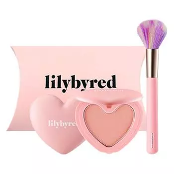 Lilybyred Love Beam Cheek 4,7 г + набор кистей, 02# Innocent Beam, 1 набор