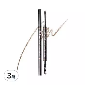 Карандаш для бровей Lilybyred Skinny Scalp, 03 Темно-коричневый, 3 шт.