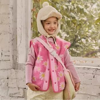 Lilypuri Daisy Boucle Vest Pink Pink/120