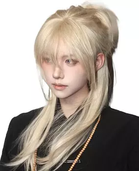 Лимакара Парик Длинная Слоистая Стрижка Золотой Унисекс Натуральный Легкий Летний Незаметный Популярный Парик Полный Парик Парик для Косплея Дышащий Харадзюку Преображение Пушистый