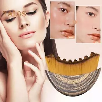 Лимфатическая щетка для лица с мягкой щетиной, массажный инструмент для контурирования линии подбородка и уменьшения отечности, спа-класс, детокс, многофункциональный инструмент для ухода за лицом