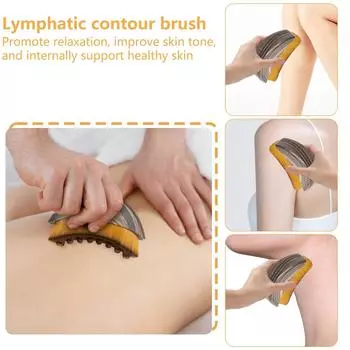 Лимфатическая щетка для тела, щетка для сухой чистки тела, лимфодренажный массажер для оздоровления тела, инструмент для моделирования контуров шеи и тела One Size