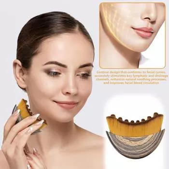 Лимфодренажная щетка для лица, сухая щетка для лица, лимфодренажный массажер для лица, подбородка и линии подбородка One Size