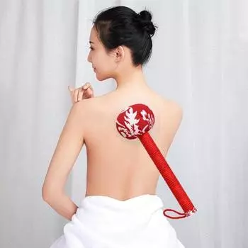 Лимфодренажный молоток для самостоятельного массажа тела с натуральной полынью, кассией и имбирем, портативная массажная палочка для облегчения мышц, устранения целлюлита фиолетовый