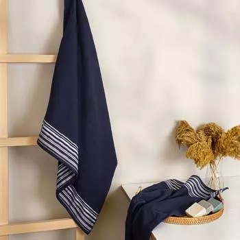 Limira Набор из 2 темно-синих полотенец 50x90-70x140 / 50x90-90x150, 100% хлопок, банное полотенце, полотенце для рук, подарок для дома, специальный подарок для дома