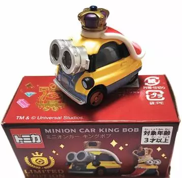 Limited Limited USJ Official Tomica Minion Car King выпущен в 2020 году Universal Studios [Minion Bob]