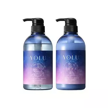 Limited YOLU Shampoo Treatment Set Bottle Night Sleeping Beauty Night Beauty Hair Care Men Women [Disney Design] [Calm Repair] Non-Silicone