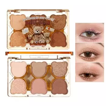 Лимитированная палетка теней для век Cool Eyeshadow Palette в 6 цветах Black Smoky Matte Glitter Eyeshadow Palette Smoky Eyeshadow Palette 6 цветов Eyeshadow Fine Sparkling Pearl