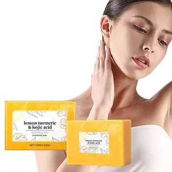 Лимонное мыло Мягкое очищение Выравнивание тона кожи Увлажнение Питательное мыло для ванны