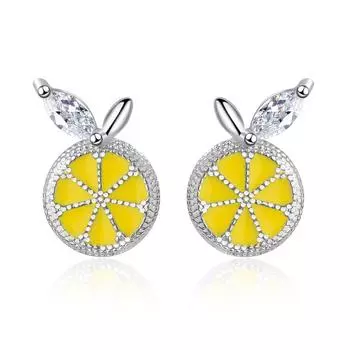 Лимонные персонализированные свадебные банкетные модные циркониевые сверкающие классические серьги-гвоздики для женщин ослепительные женские элегантные аксессуары вневременные ювелирные изделия