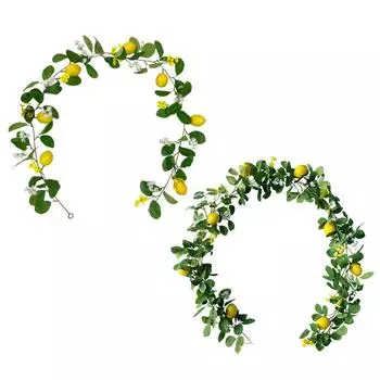 Лимонный ротанг, искусственные зеленые растения, декор, поддельные растения Style 1: 5.7ft