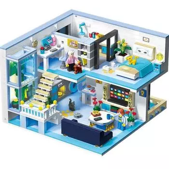 LIN07 Mini Block Cathouse DZ6105LI, разные цвета, популярные корейские игрушки