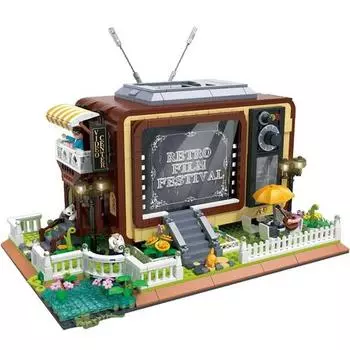 LIN07 Mini Block Film Center DZ6018LI, смешанные цвета, популярные корейские игрушки
