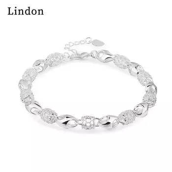 Линдон циркон браслет ювелирные изделия геометрические бусины браслеты-цепочки модный тонкий свадебный подарок для подруги женщин