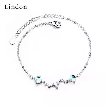 Линдон циркон браслет ювелирные изделия геометрические бусины браслеты-цепочки модный тонкий свадебный подарок для подруги женщин