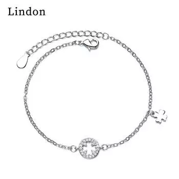 Линдон циркон браслет ювелирные изделия геометрические бусины браслеты-цепочки модный тонкий свадебный подарок для подруги женщин