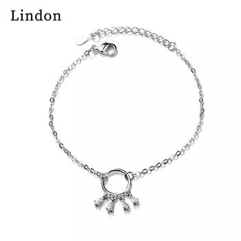 Линдон циркон браслет ювелирные изделия геометрические бусины браслеты-цепочки модный тонкий свадебный подарок для подруги женщин
