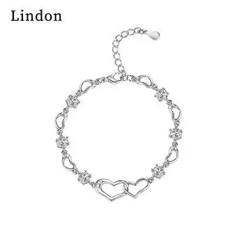 Линдон циркон браслет ювелирные изделия геометрические бусины браслеты-цепочки модный тонкий свадебный подарок для подруги женщин
