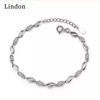 Линдон циркон браслет ювелирные изделия геометрические бусины браслеты-цепочки модный тонкий свадебный подарок для подруги женщин