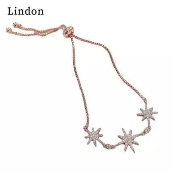 Линдон циркон браслет ювелирные изделия геометрические бусины браслеты-цепочки модный тонкий свадебный подарок для подруги женщин