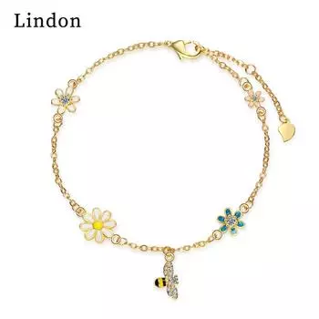 Линдон циркон браслет ювелирные изделия геометрические бусины браслеты-цепочки модный тонкий свадебный подарок для подруги женщин