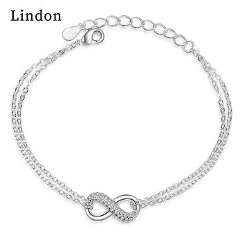 Линдон циркон браслет ювелирные изделия геометрические бусины браслеты-цепочки модный тонкий свадебный подарок для подруги женщин
