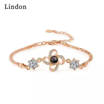 Линдон циркон браслет ювелирные изделия геометрические бусины браслеты-цепочки модный тонкий свадебный подарок для подруги женщин