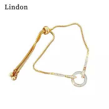 Линдон циркон браслет ювелирные изделия геометрические бусины браслеты-цепочки модный тонкий свадебный подарок для подруги женщин