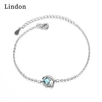 Линдон циркон браслет ювелирные изделия геометрические бусины браслеты-цепочки модный тонкий свадебный подарок для подруги женщин