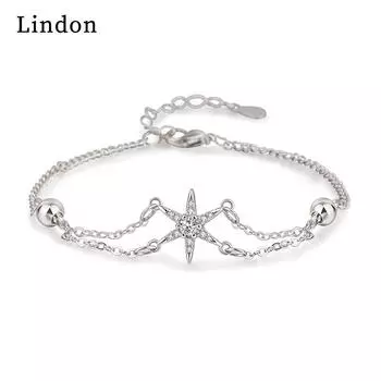 Линдон циркон браслет ювелирные изделия геометрические бусины браслеты-цепочки модный тонкий свадебный подарок для подруги женщин