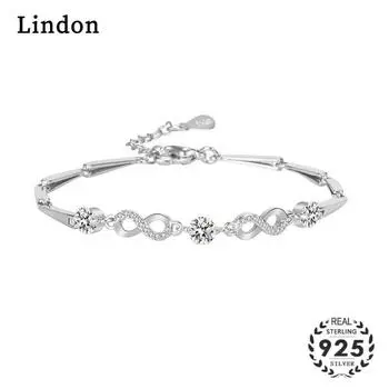 Линдон циркон браслет ювелирные изделия геометрические бусины браслеты-цепочки модный тонкий свадебный подарок для подруги женщин