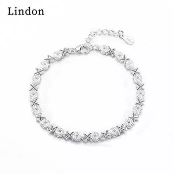 Линдон циркон браслет ювелирные изделия геометрические бусины браслеты-цепочки модный тонкий свадебный подарок для подруги женщин