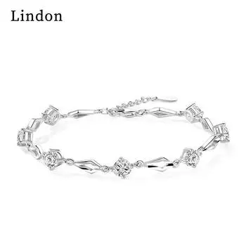 Линдон циркон браслет ювелирные изделия геометрические бусины браслеты-цепочки модный тонкий свадебный подарок для подруги женщин
