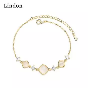 Линдон циркон браслет ювелирные изделия геометрические бусины браслеты-цепочки модный тонкий свадебный подарок для подруги женщин золотой