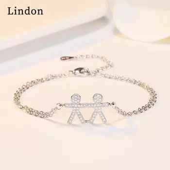Линдон циркон браслет ювелирные изделия геометрические бусины браслеты-цепочки модный тонкий свадебный подарок для подруги женщин