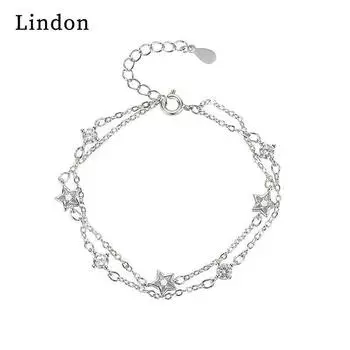 Линдон циркон браслет ювелирные изделия геометрические бусины браслеты-цепочки модный тонкий свадебный подарок для подруги женщин