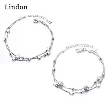 Линдон циркон браслет ювелирные изделия геометрические бусины браслеты-цепочки модный тонкий свадебный подарок для подруги женщин