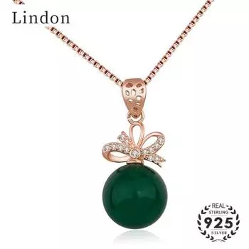Lindon Этнический стиль Винтаж Серебрение Ювелирные Изделия Круглый Кулон Ожерелье для Женщин Сердолик Хризопраз Лук Банкетный зелёный