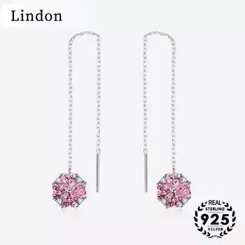 Lindon корейский стиль ювелирные серьги в форме вишни с цирконием длинные серьги-капли для женщин подарки