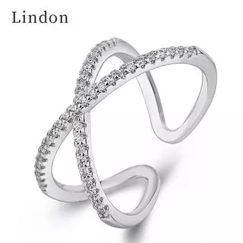 Линдон Медные Кольца Двухслойные Кольца Для Девочек Женские Кольца Подарочные Ювелирные Изделия серебряный