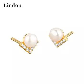 Линдон медный сплав синтетический жемчуг циркон серьги серьги-капли для женщин подарки на свадьбу серебряный