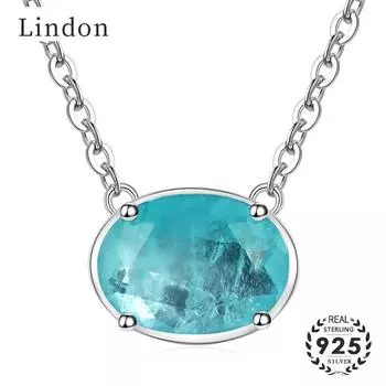 Lindon модное ожерелье из стерлингового серебра 925 пробы с цирконом овальной формы 10*14 кулон ювелирные изделия для женской свадебной вечеринки
